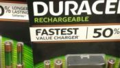 Cargador Baterias Recargables DURACELL con 8 Baterias Recargables AAAAA